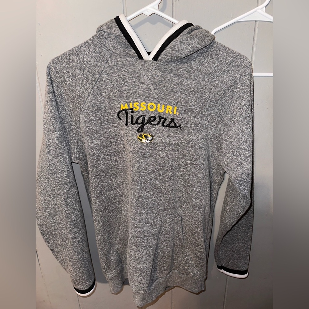 Champion Small Women’s Hooded Sweatshirt Mizzou University Of Missouri Gray